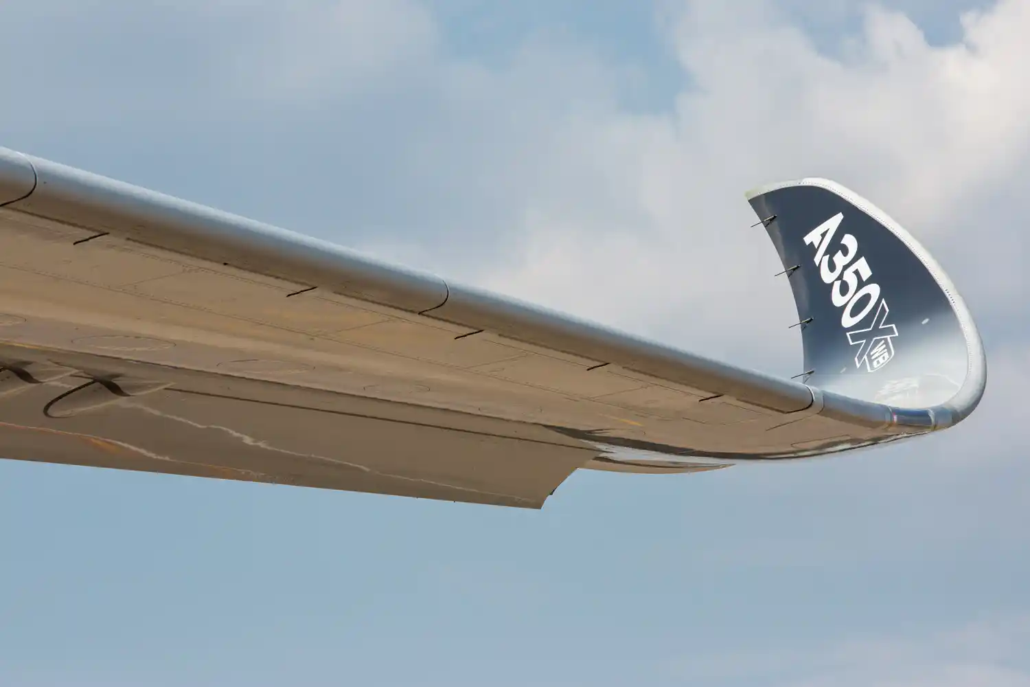 Le bout d'aile de l'Airbus A350. Photographie industriel pour les entreprises de l'aéronautique